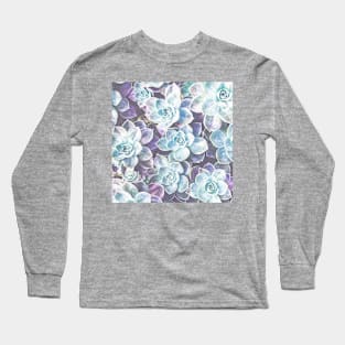 Plants print, Minimalist, Houseleek, Beach art, Nature, Modern art, Wall art Long Sleeve T-Shirt